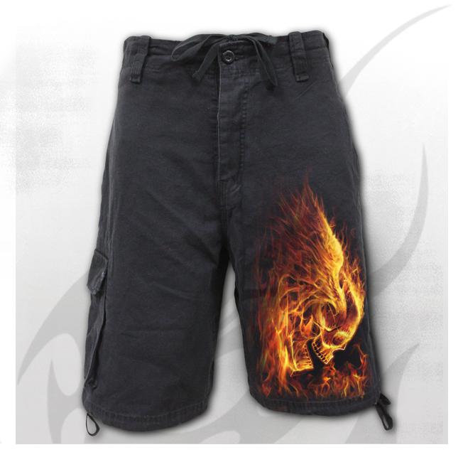 Pantaloni tip bermude W018M701 BURN IN HELL