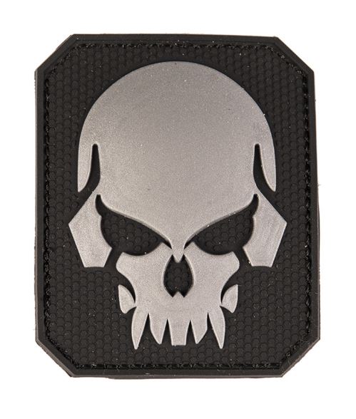 Patch Black PVC Skull 3D mic Art. No. 16832002