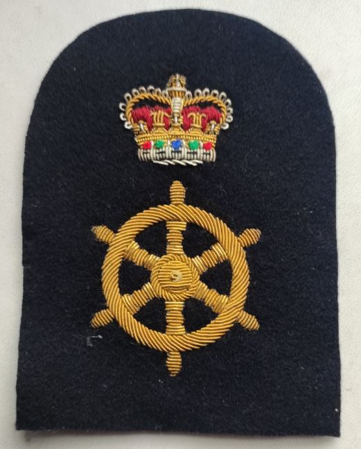 Patch Navy Brodat cu Carma si Coroana reginei