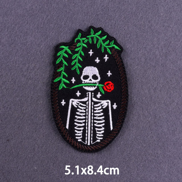Patch Rose Skeleton (patch decupat) (JBG)