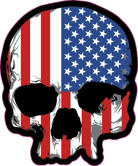 Patch USA Skull (patch brodat) (P-SHK)