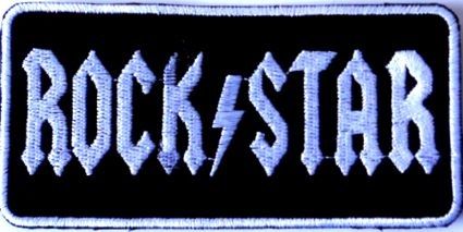 Patch Rock Star pe negru (patch brodat)(P-SHK)