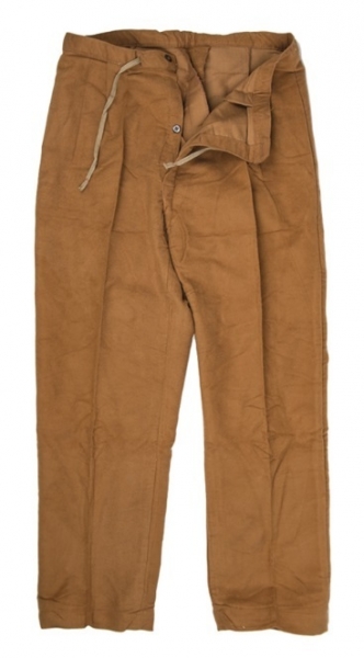 Pantaloni Italieni de lucru BROWN FLANELL - 91051420