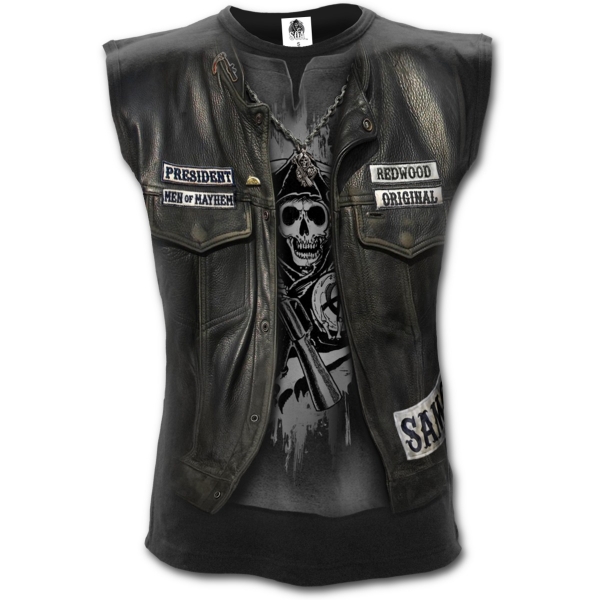 Tricou fara maneci G101M003 - JAX WRAP Allover
