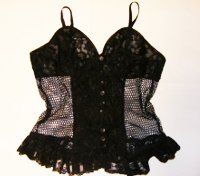 Corset negru din dantela si plasa DS/BQ/5719-Lichidare stoc