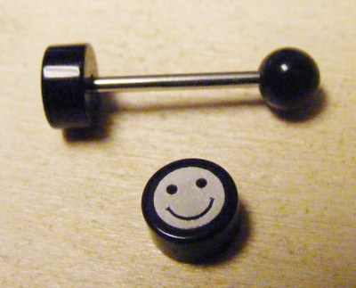 PIERCING DE LIMBA NEGRU SMILE (FTC)