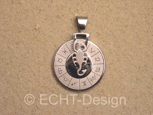 SK489 Pandantiv de Inox Zodiac scorpion Lichidare Stoc!