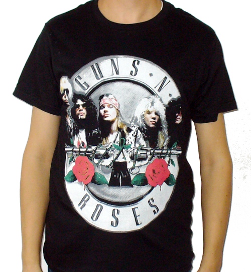 Tricou GUNS N ROSES Band logo gri TR/JV/A-GNRS-03