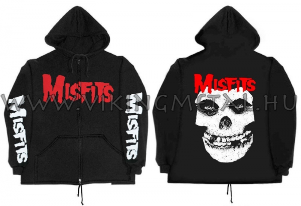Hanorac cu fermoar si buzunare MISFITS Skull HN/VK/075