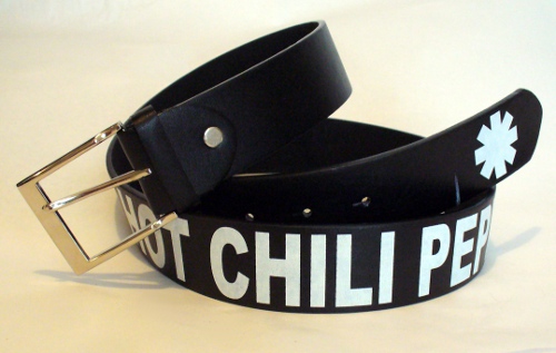 Curea neagra imitatie piele Red Hot Chili Peppers Logo (MCD)