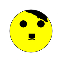 Insigna 2,5 cm SMILEY Hitler (I-SHK)