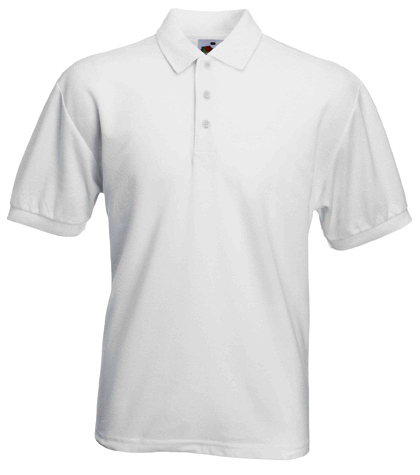 Tricou Premium Polo barbatesc ALB Fruit of the loom - 63-202-0