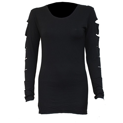 Bluza dama P003F454 - METAL STREETWEAR Slashed Sleeve