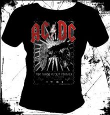 Girlie Gildan AC/DC FOR THOSE ABOUT TO ROCK