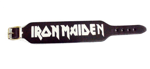 Bratara Iron Maiden Logo Alb (LW)