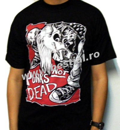 Tricou PUNKS NOT DEAD Craniu TR/JV/T317