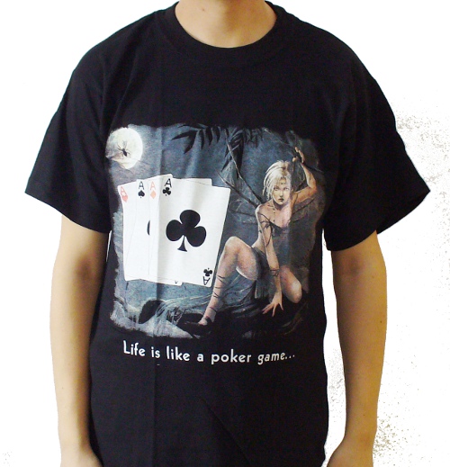 Tricou LIFE IS LIKE A POKER GAME TR/JV/T