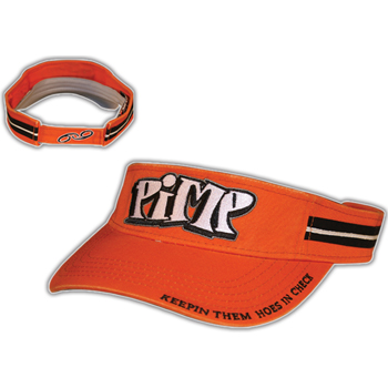 Visor Pimp Orange Keepin Them Hoes cod 7406GUY