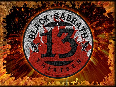 Patch Black Sabbath - 13/Flames Circular