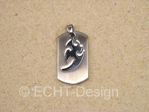SK110 Pandantiv de Inox Tribal cutout matt