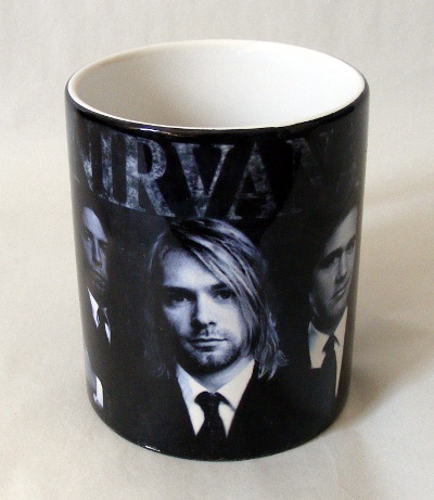 Cana NIRVANA Band Alb Negru