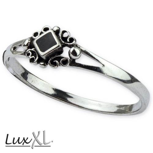 R1206 Inel de argint cu onix Fine Square