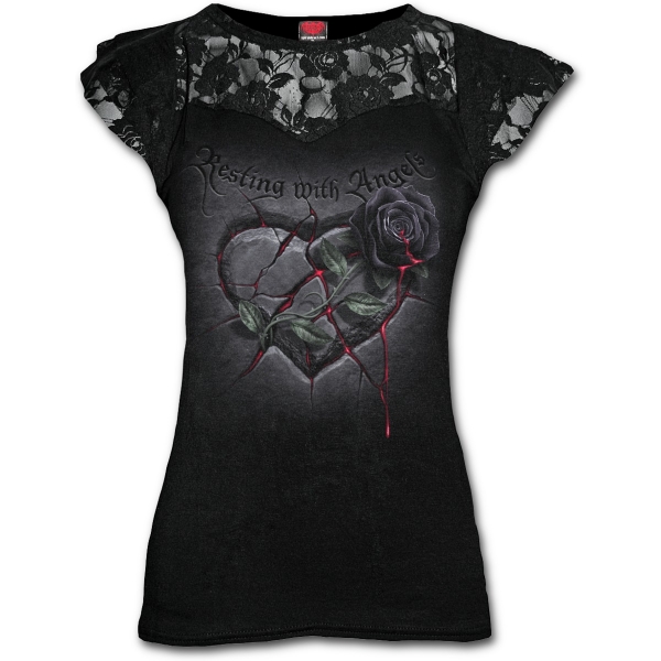 Top dama K040F721 - RESTING WITH ANGELS Lace Layered