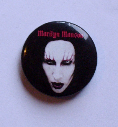 Insigna 2,5 cm MARILYN MANSON Face (I-SHK)