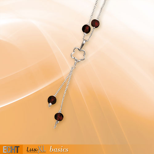 K689G  Colier de argint Silberkette semi-precious stones