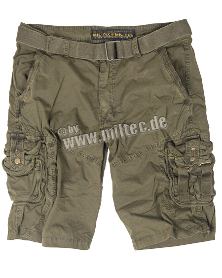 Pantaloni scurti Vintage Survival Prespalati OLIV Art.-Nr. 11404501