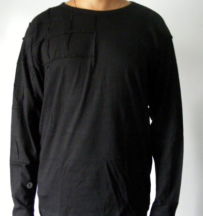 PL713 Longsleeve / Urban Fashion / Patchwork Black (Lichidare Stoc!)