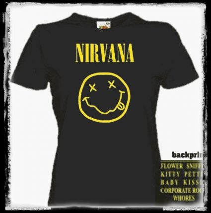 Girlie Gildan NIRVANA Smiling Face