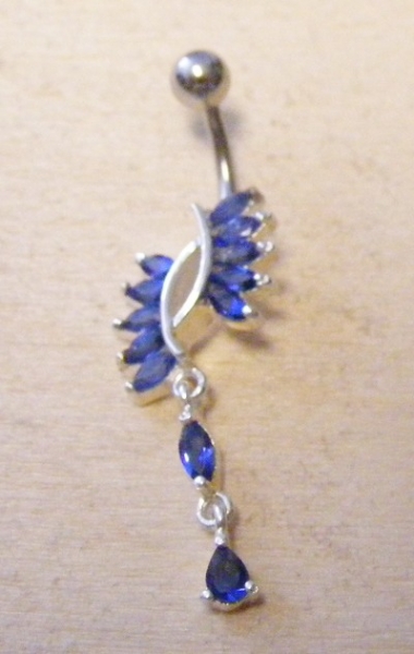 Piercing de Argint pentru buric model 7 (CJL)