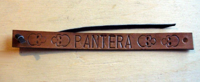 Bratara artizanat 2 cm embosata PANTERA