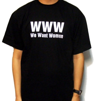 Tricou negru WWW WE WANT WOMEN