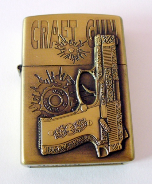 Bricheta aurie tip Zippo Craft Gun model 3