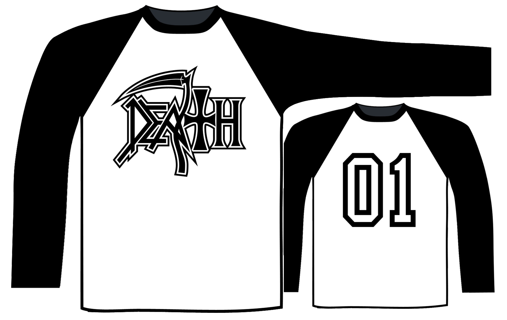 Longsleeve DEATH - 01 LOGO BASEBALL SHIRT