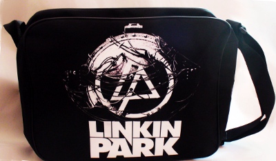 Geanta 40 cm LINKIN PARK LP Logo Alb