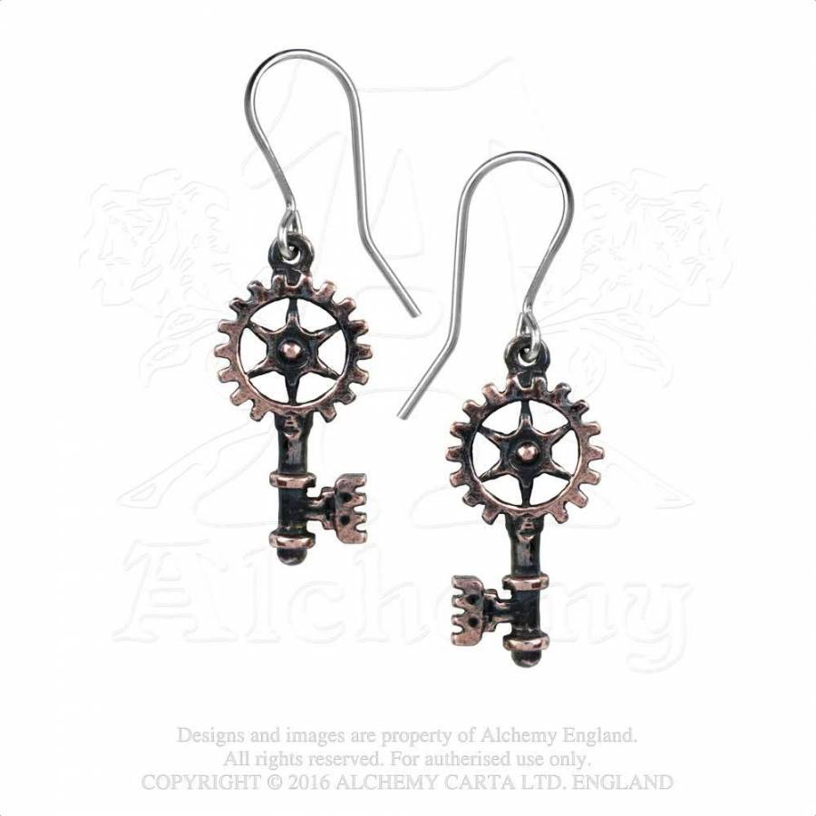 Cercei steampunk (4x1.3cm)  E377 Clavitraction Droppers