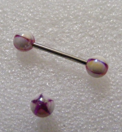 Piercing de limba steluta roz AURORA (FLPD667)(FTC)