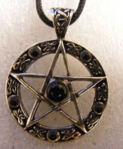 K062B Pandantiv de argint Black Pentagramm