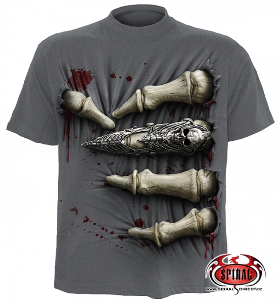 Tricou T107M115 - DEATH GRIP Charcoal (Lichidare stoc!)