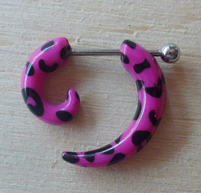 Fake Spiral Budget Leopard pink