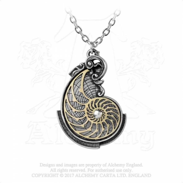 P799 Pandantiv Fibonacci s Golden Spiral