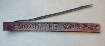 Bratara artizanat 2 cm embosata MAYHEM