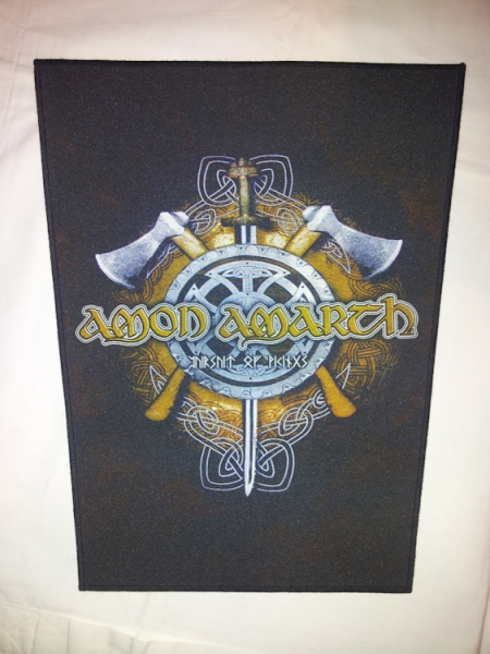 Backpatch AMON AMARTH Axe (VKG) (Flaming Ind)
