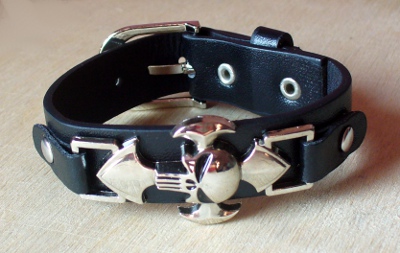 Bratara imitatie piele Skulls Factory Chaos Skull