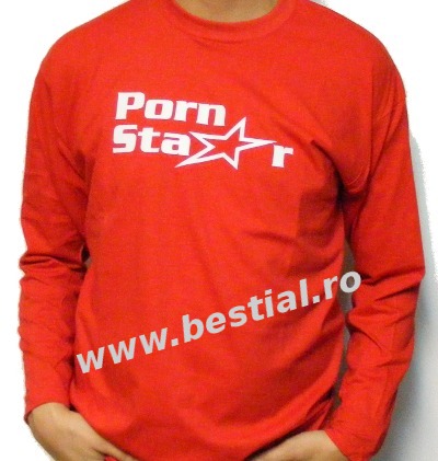 Long Sleeve rosu PORN STAR