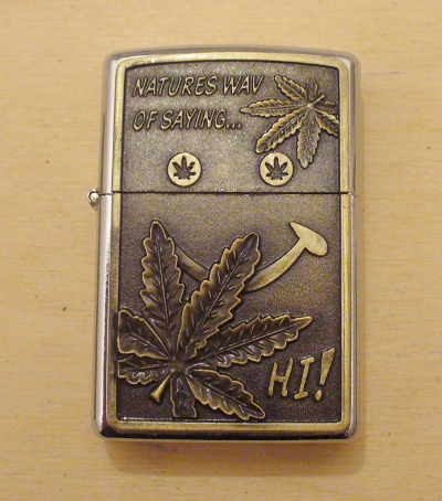 Bricheta Aurie Tip Zippo Cannabis Natures way of saying HI!