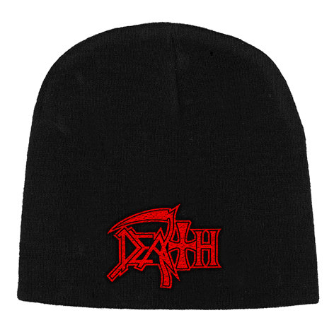 Caciula brodata DEATH - Logo Rosu